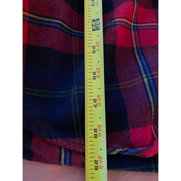 Matchstick Women M Red Plaid Flannel Button-Up Shirt Gorpcore Grunge - Picture 10 of 10